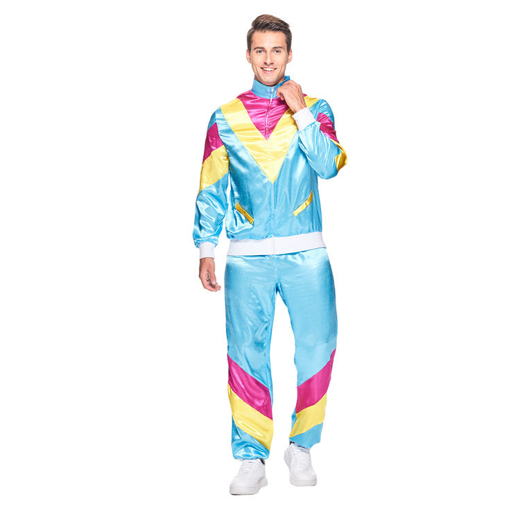 80's Punk Style Couple Disco Sports Suit for Men