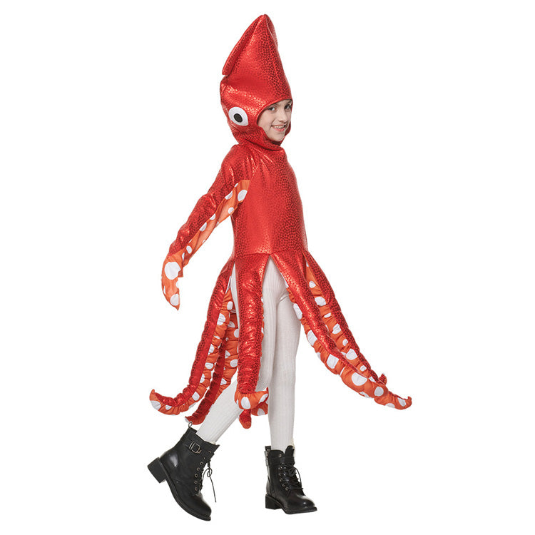 Boys' Red Squid Costume
