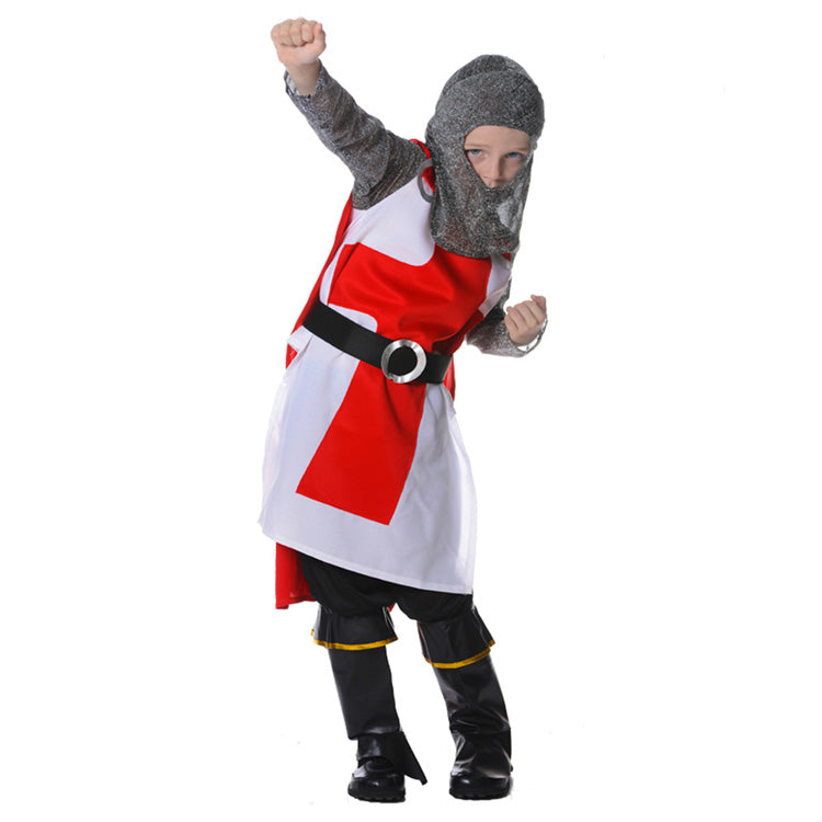 European Crusader Soldier Costume for Boys