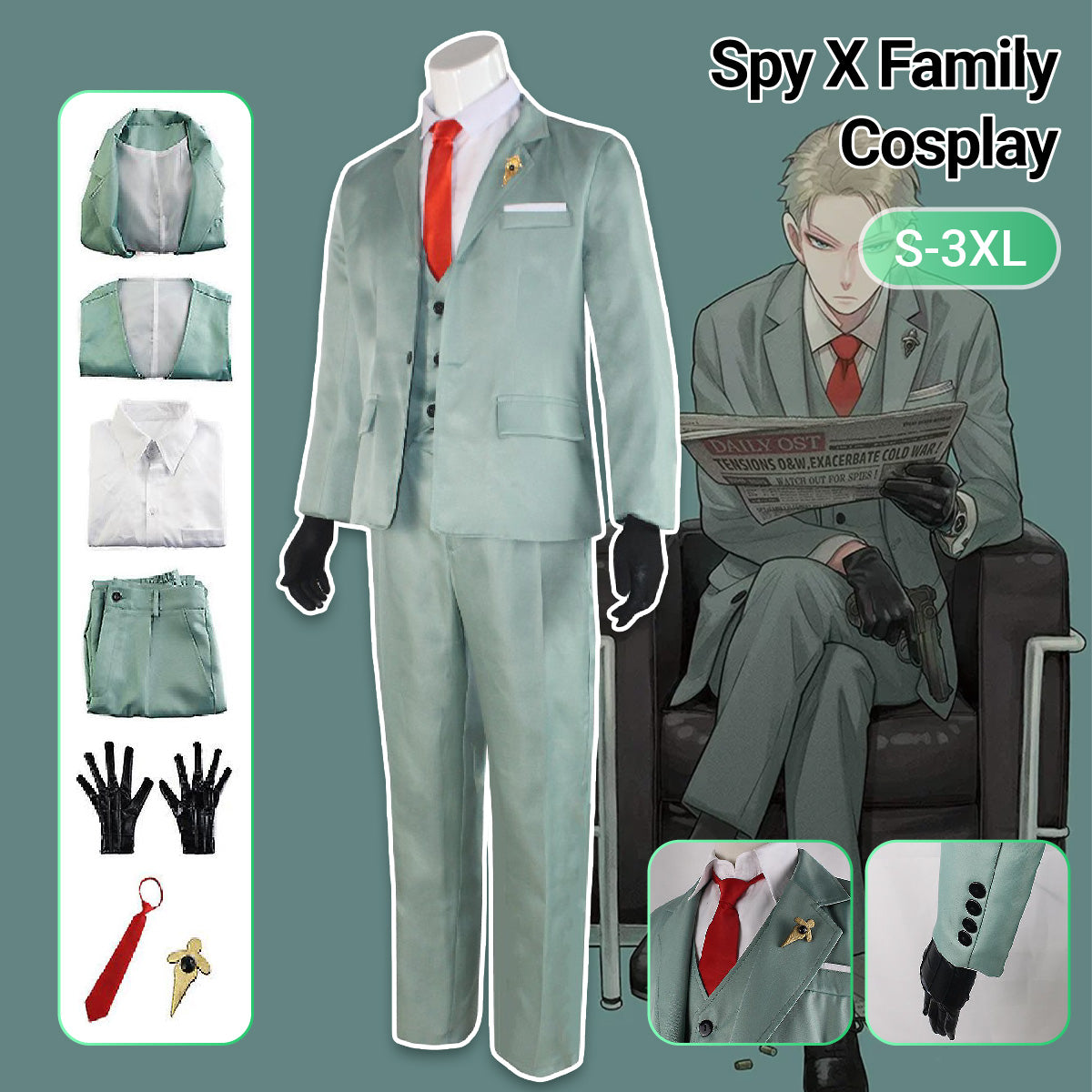 Loid Forger Spy Suit - Spy x Family Outfit - Unique Wardrobe