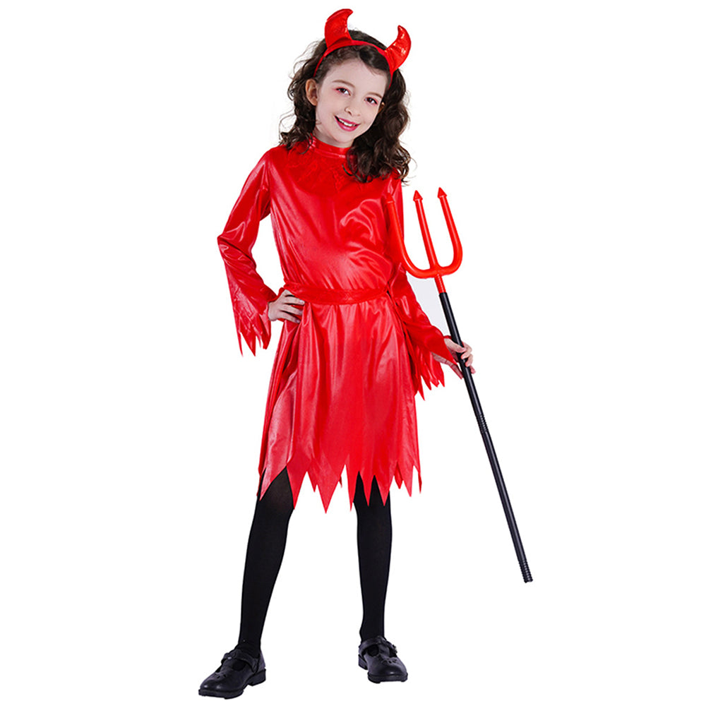 Girl's Devil Costume,Red