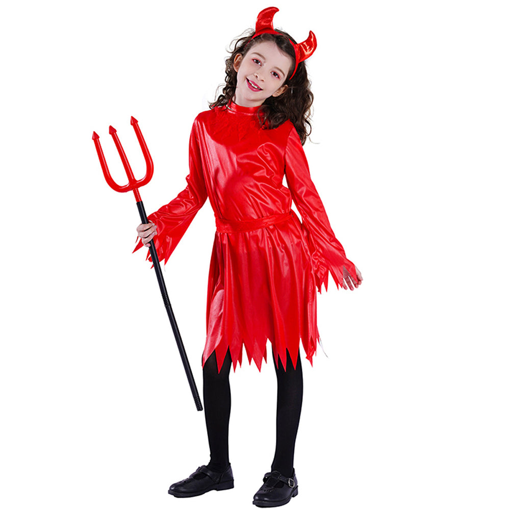 Girl's Devil Costume,Red