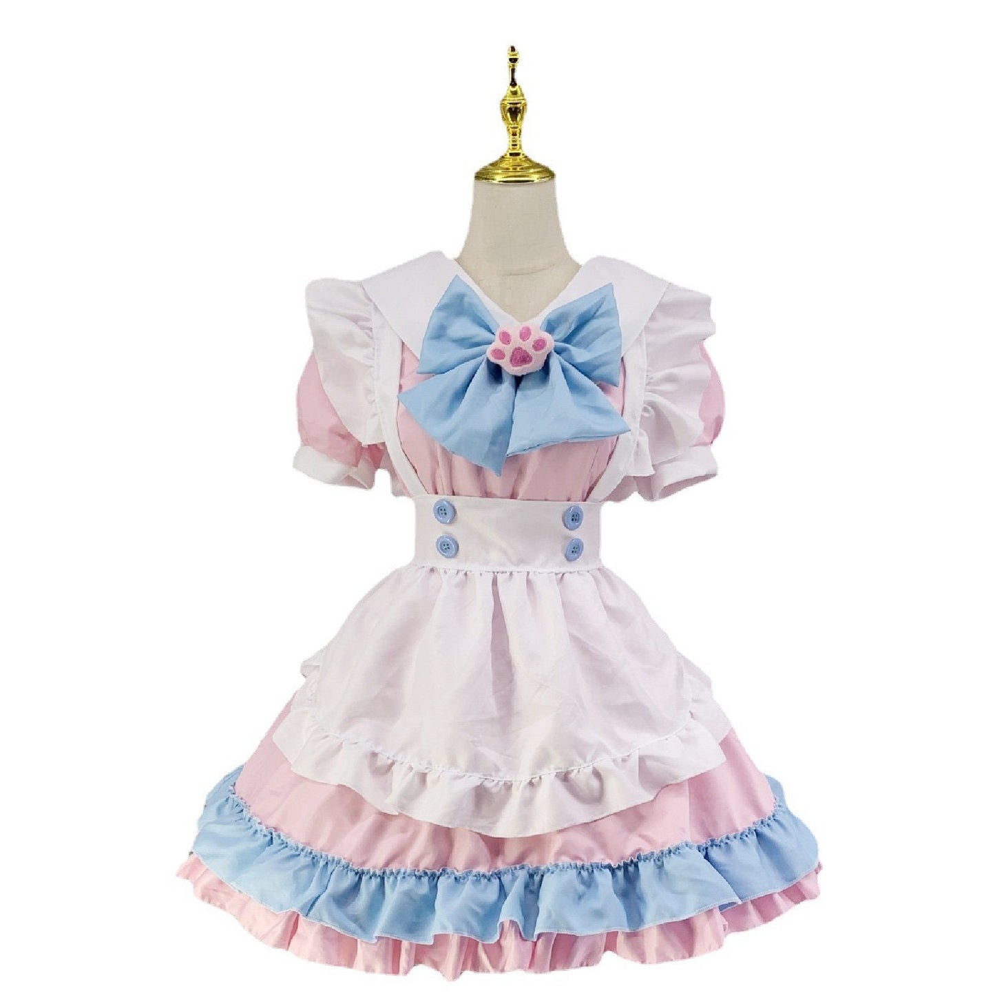 Super Cute Big Bow Lolita Dress Maid Outfit