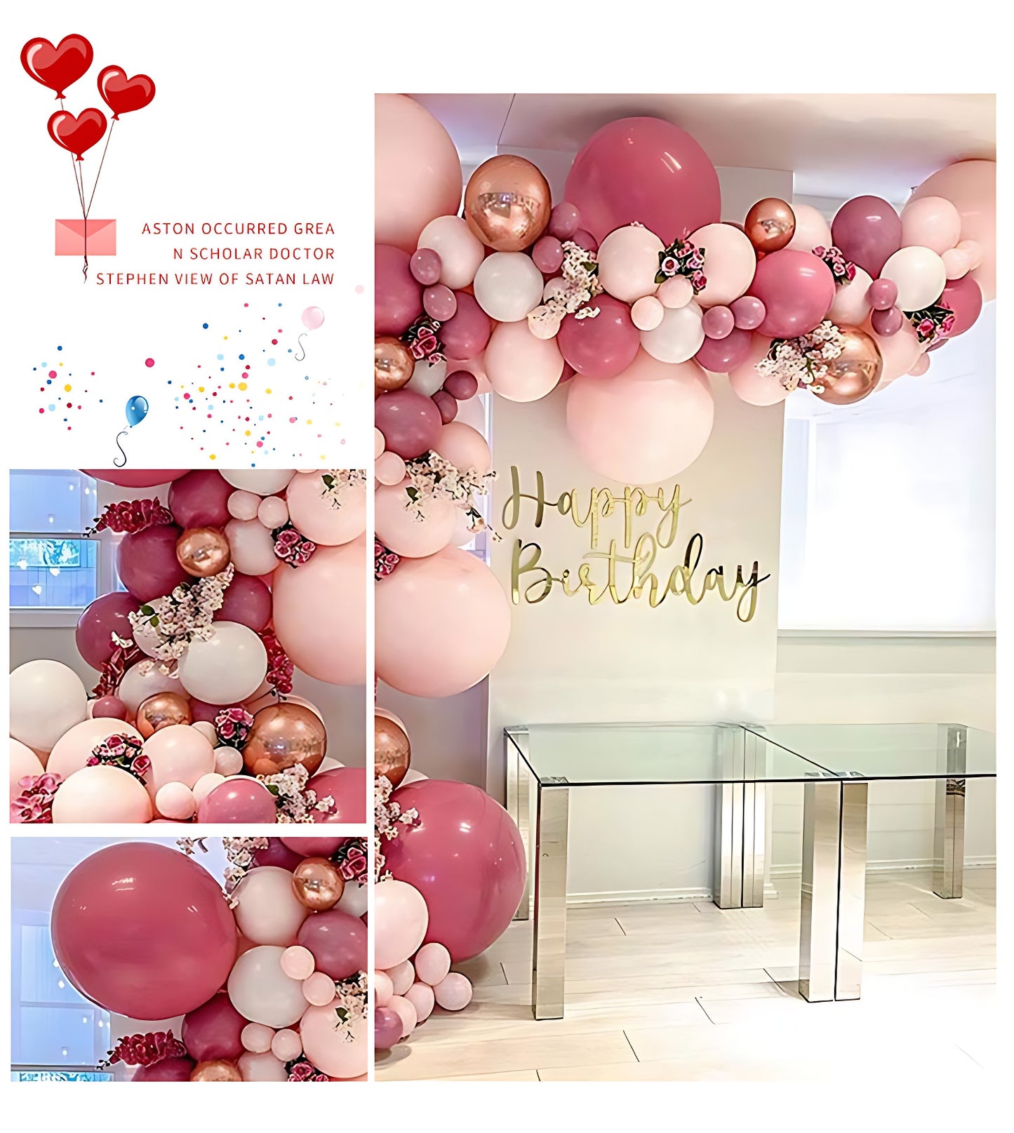 Macaron Pink Balloon Arch