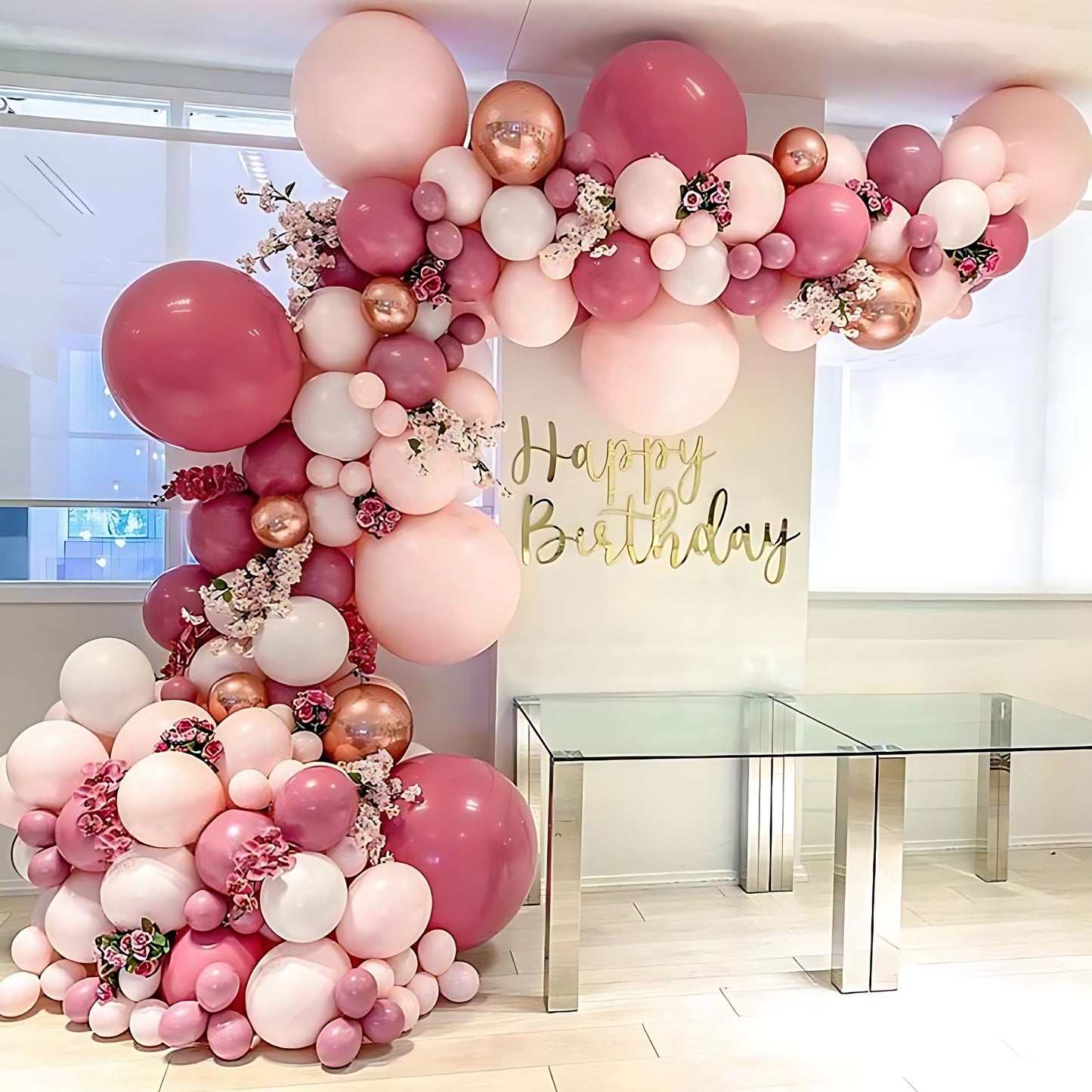 Macaron Pink Balloon Arch