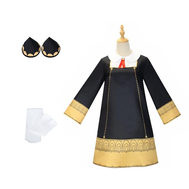 Anime SPY×FAMILY Anya Forger Golden Dress Cosplay