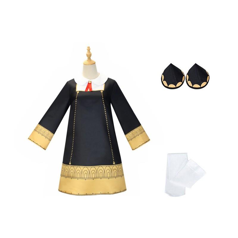 Anime SPY×FAMILY Anya Forger Golden Dress Cosplay