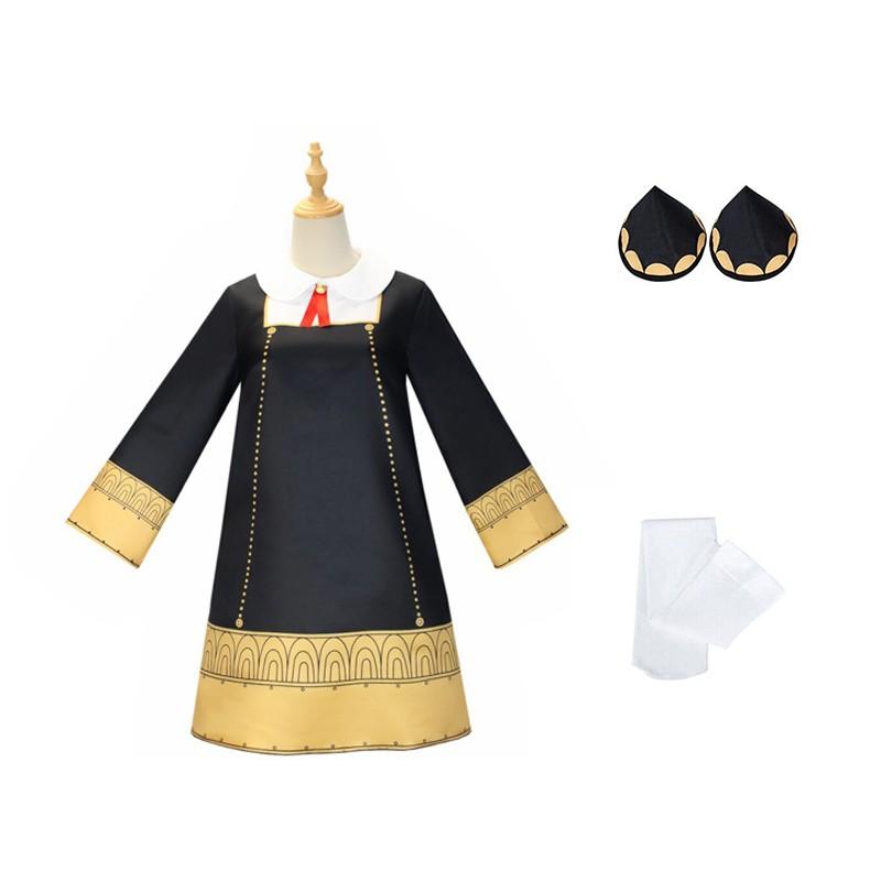Anime SPY×FAMILY Anya Forger Golden Dress Cosplay