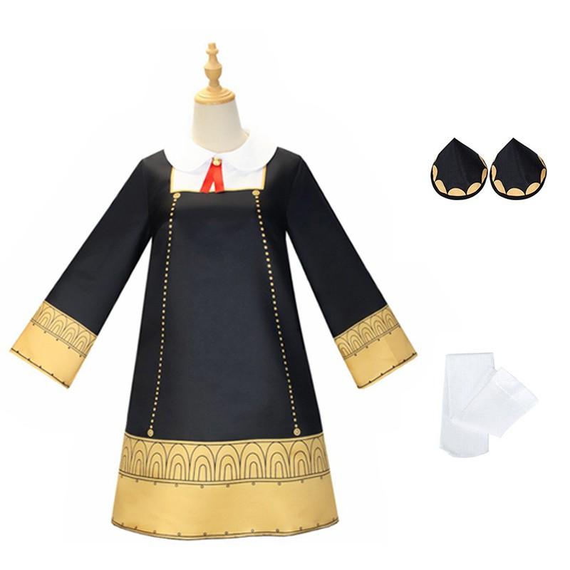 Anime SPY×FAMILY Anya Forger Golden Dress Cosplay
