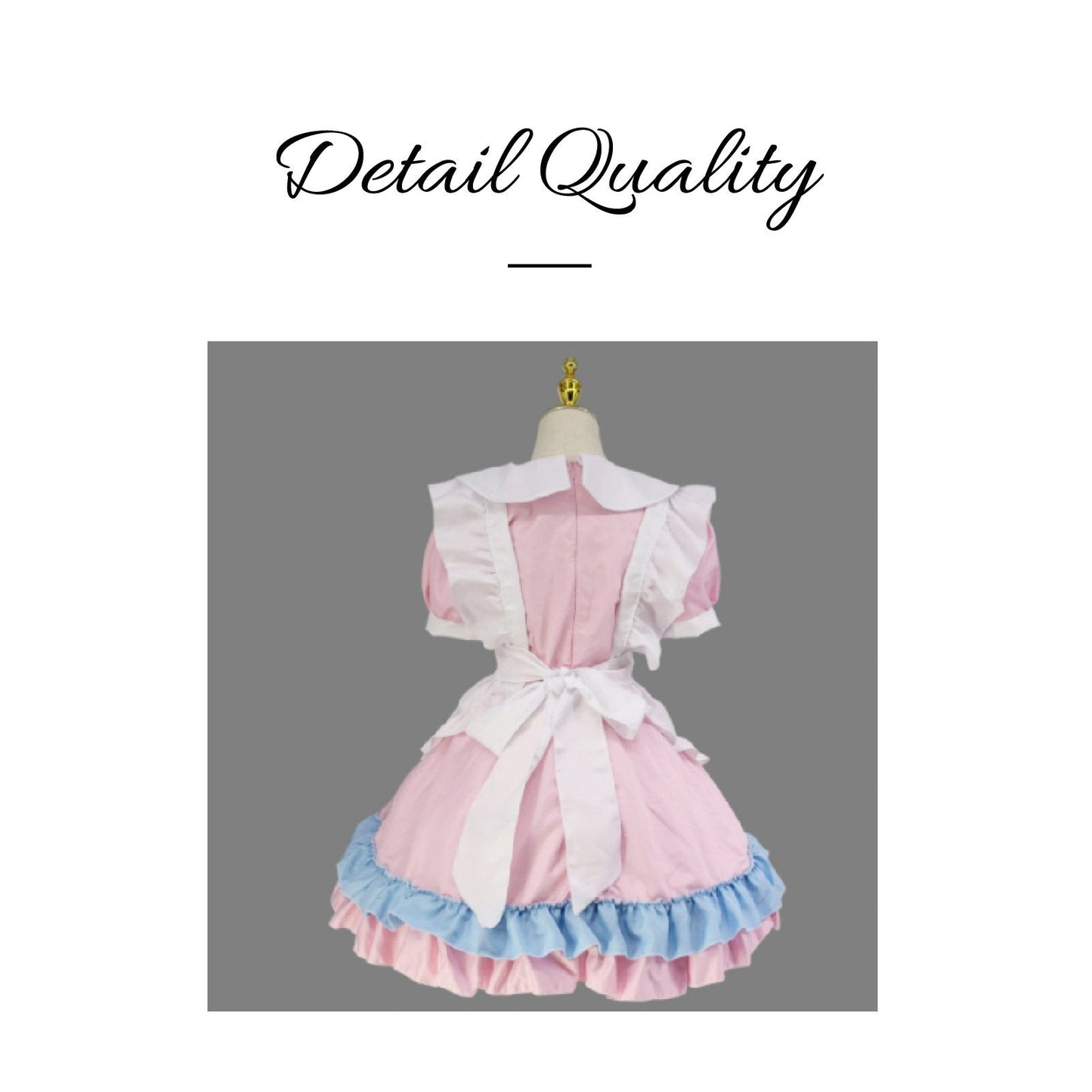 Super Cute Big Bow Lolita Dress Maid Outfit