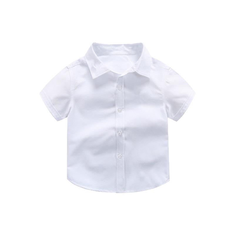 Classic White Summer Shirts for Kids - Perfect School Uniform