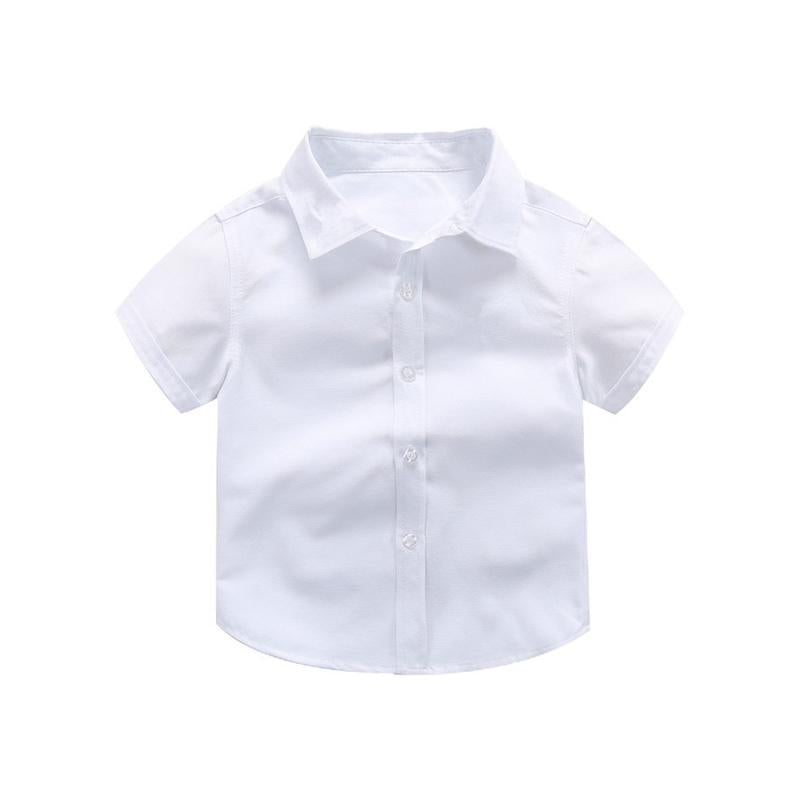 Classic White Summer Shirts for Kids - Perfect School Uniform