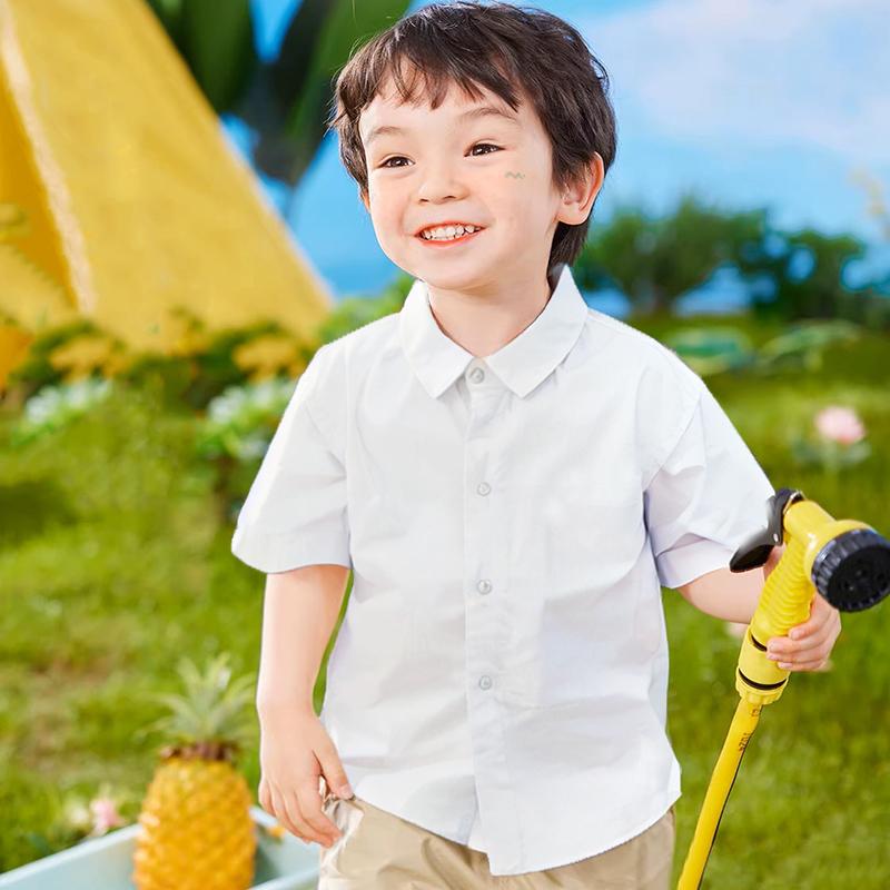 Classic White Summer Shirts for Kids - Perfect School Uniform