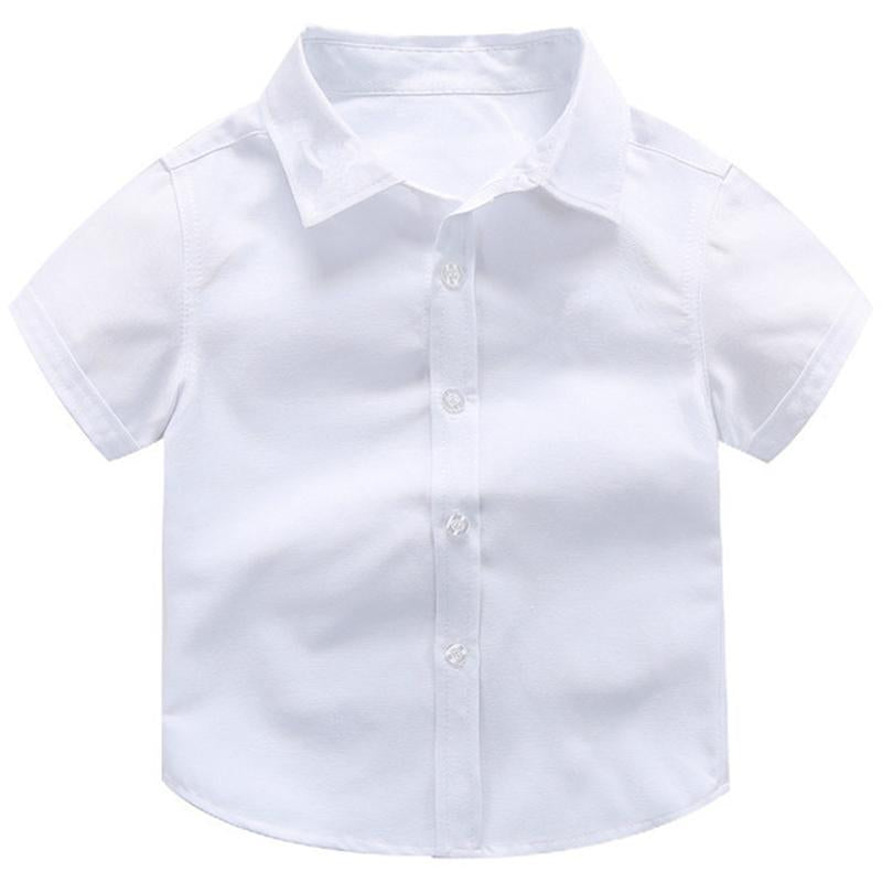 Classic White Summer Shirts for Kids - Perfect School Uniform
