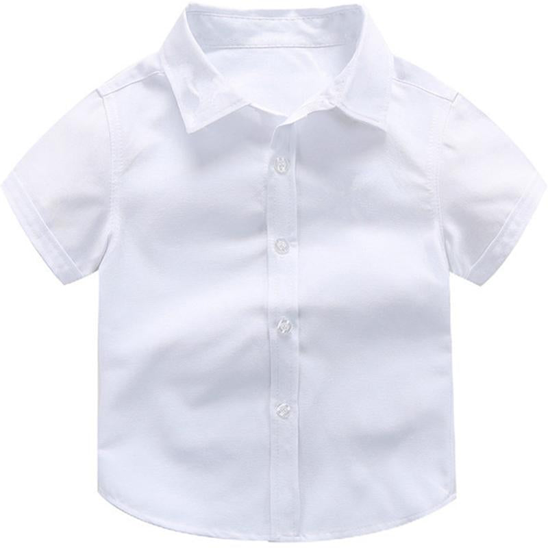 Classic White Summer Shirts for Kids - Perfect School Uniform