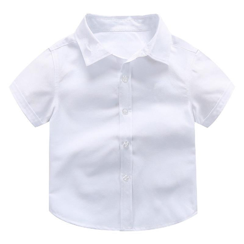 Classic White Summer Shirts for Kids - Perfect School Uniform
