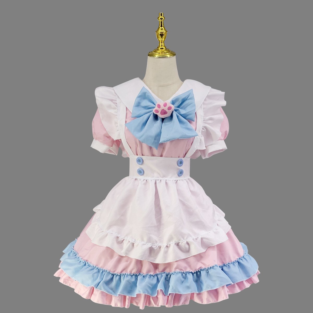 Super Cute Big Bow Lolita Dress Maid Outfit