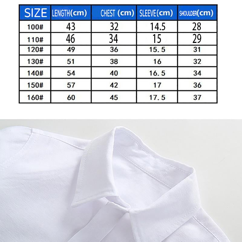 Classic White Summer Shirts for Kids - Perfect School Uniform