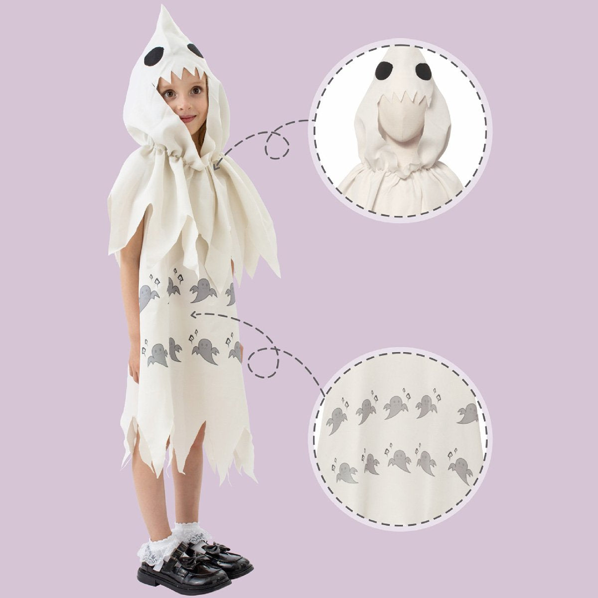 Kids Ghost Cloak Two-Piece Costume Set