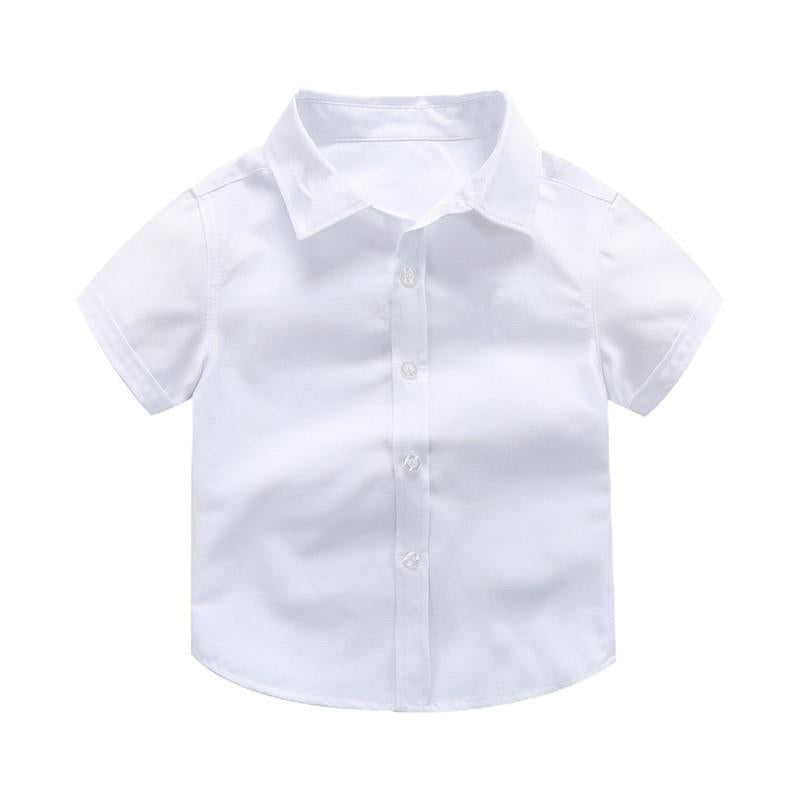 Classic White Summer Shirts for Kids - Perfect School Uniform