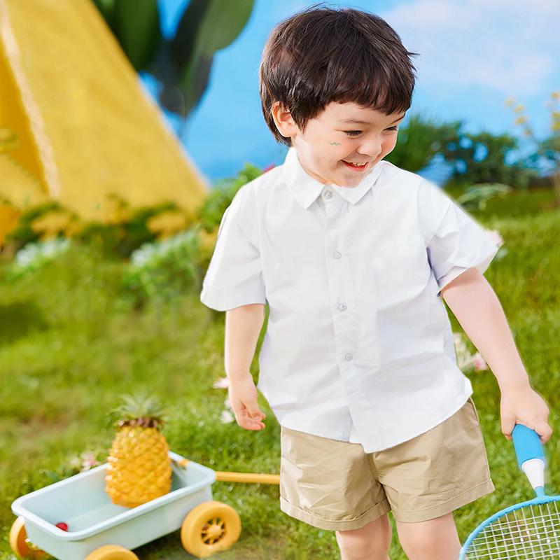Classic White Summer Shirts for Kids - Perfect School Uniform