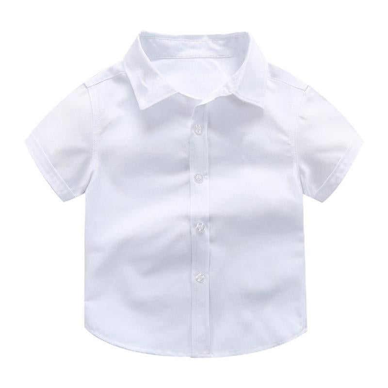 Classic White Summer Shirts for Kids - Perfect School Uniform