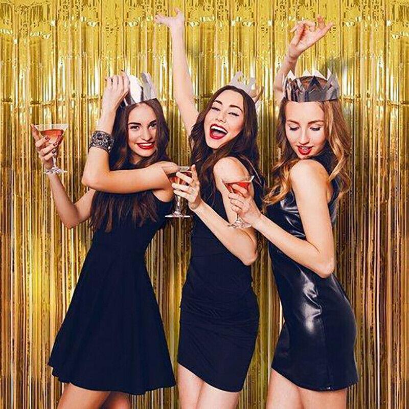 Party Decoration Birthday Metallic Tinsel Foil Curtain