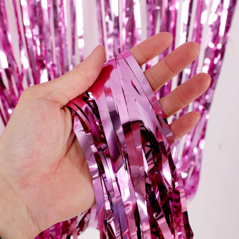 Party Decoration Birthday Metallic Tinsel Foil Curtain
