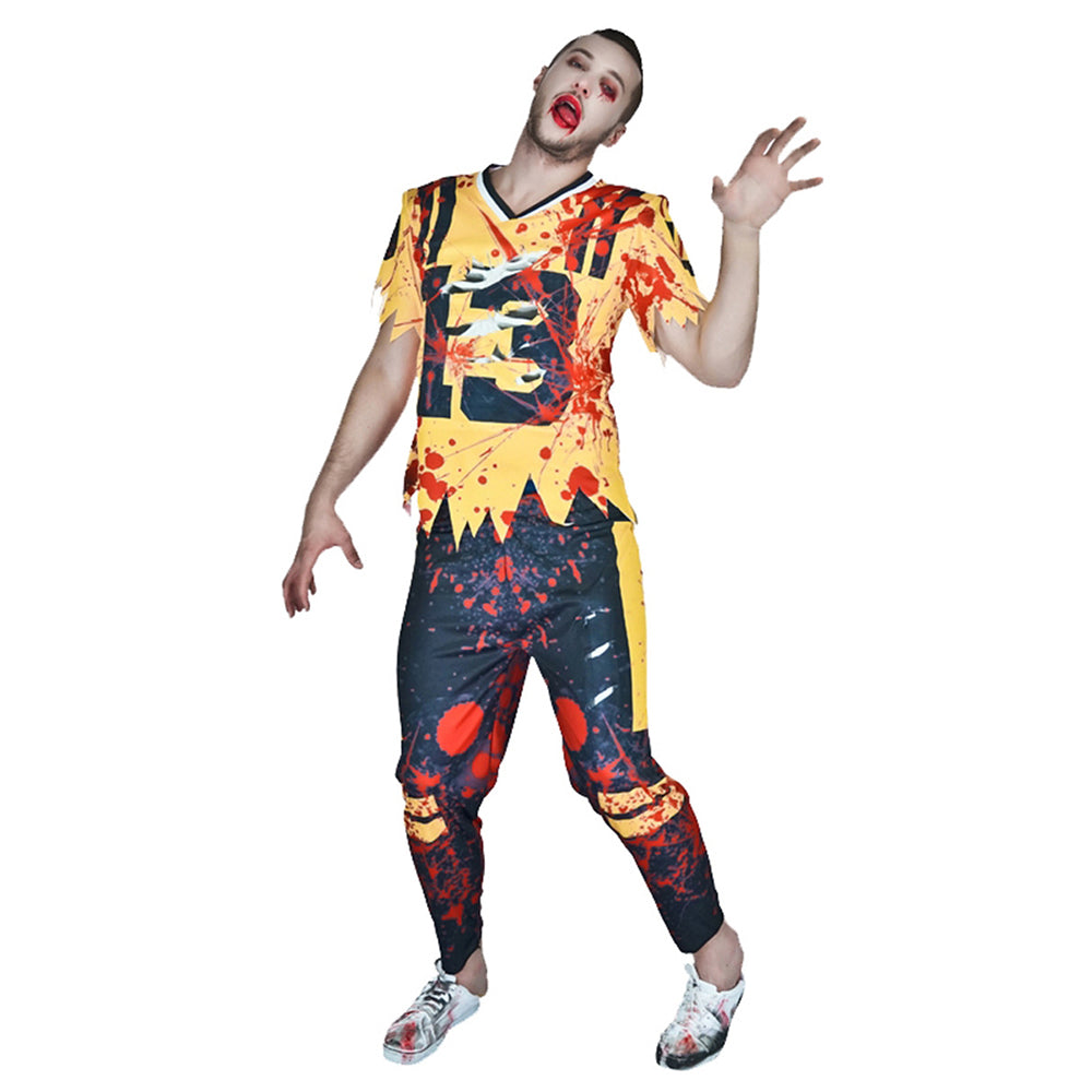 Zombie Couple Costume, Men Football