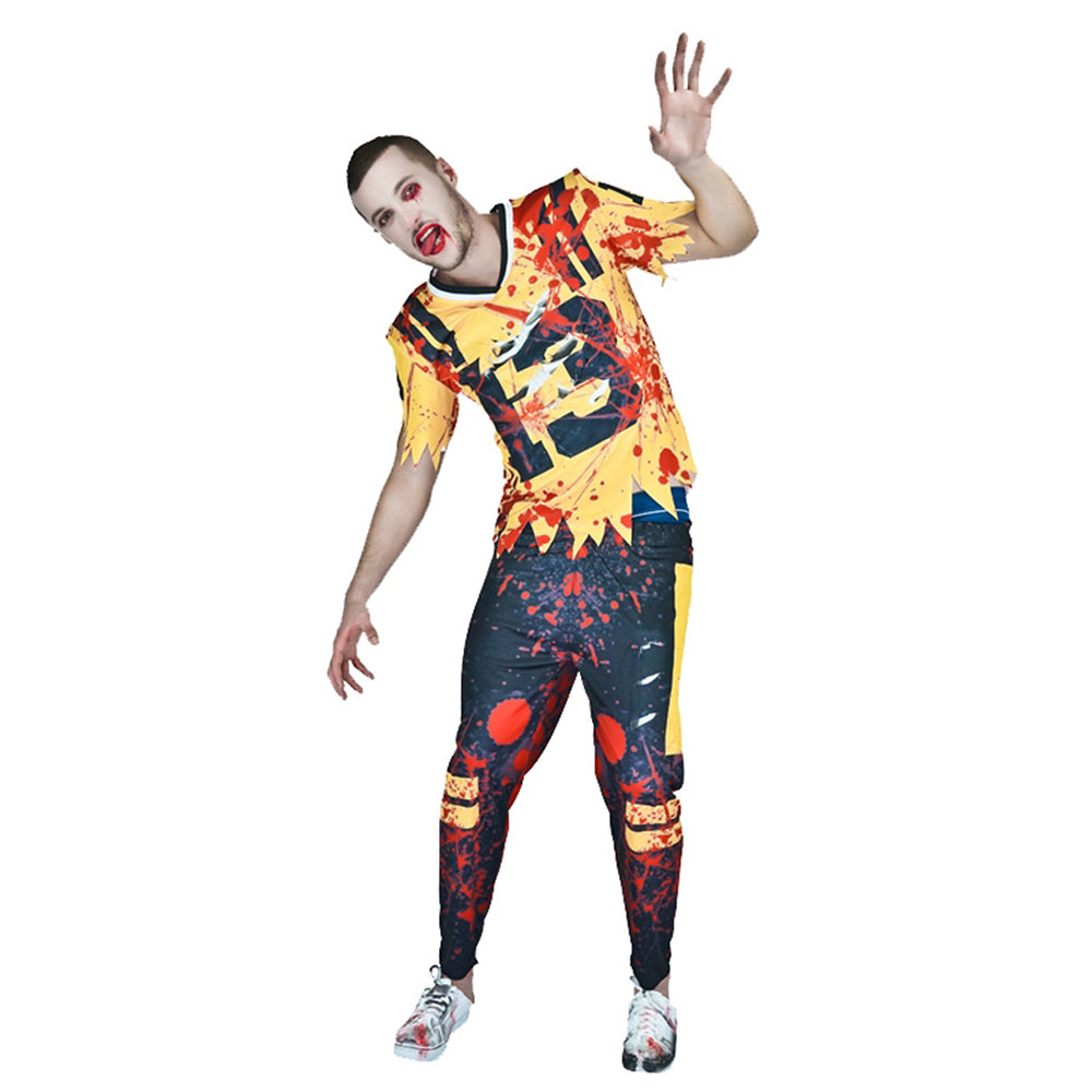 Zombie Couple Costume, Men Football