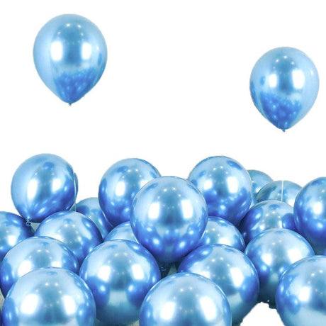 50x Thick 10"25cm Chrome Metallic Balloon Helium Birthday Wedding Party Balloons - Aimall