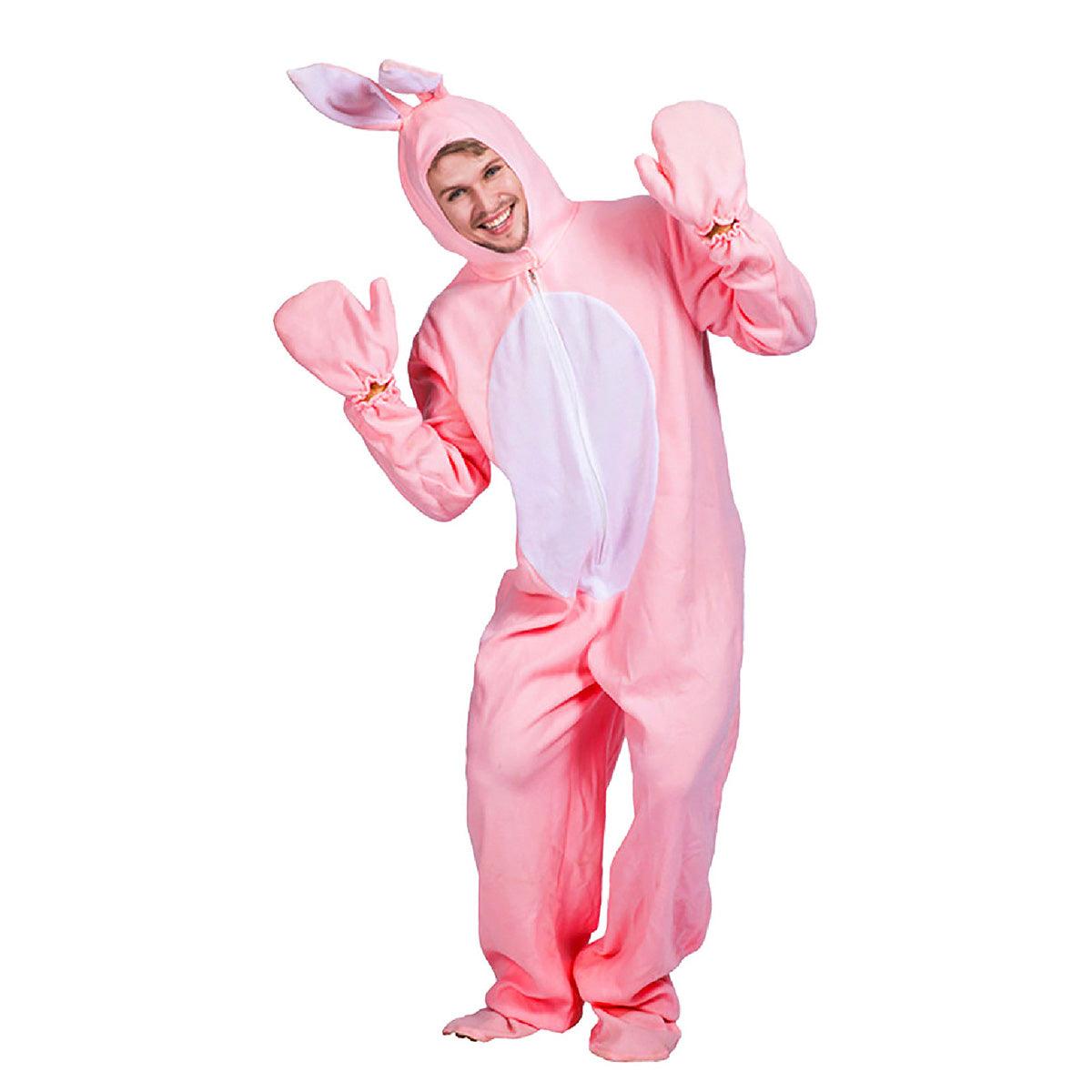 Halloween Rabbit Stage Costume Pink Rabbit Costume Adult Animal Costume Pajamas - Aimall