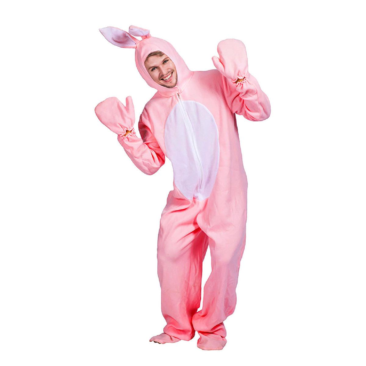 Halloween Rabbit Stage Costume Pink Rabbit Costume Adult Animal Costume Pajamas - Aimall