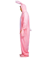 Adults Pink Bunny Fluffy Onesie Cosplay Costume