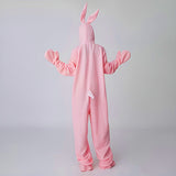 Adults Pink Bunny Fluffy Onesie Cosplay Costume