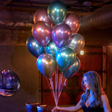 50x Thick 10"25cm Chrome Metallic Balloon Helium Birthday Wedding Party Balloons - Aimall