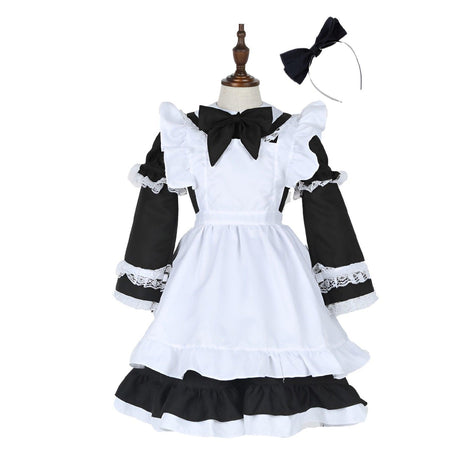 Fairy Tales Fantasy Wonderland Blue Maid Halloween Costume Princess Dress Cosplay Girls Costume - Aimall