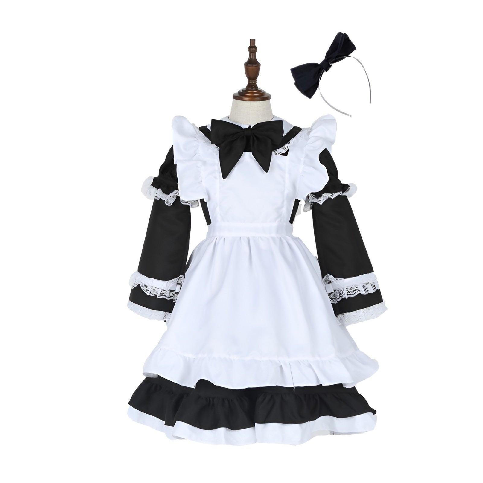 Fairy Tales Fantasy Wonderland Blue Maid Halloween Costume Princess Dress Cosplay Girls Costume - Aimall