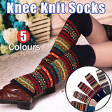 Bohemian Style Knee-High Knit Socks