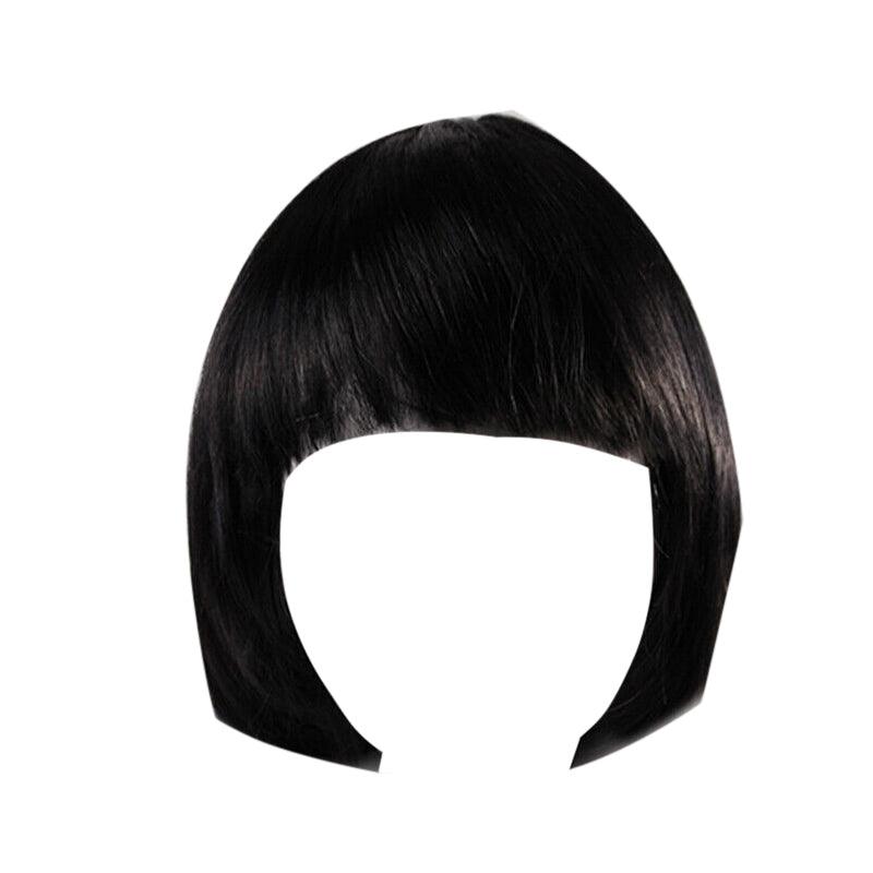 Womens Short Straight BOB Sleek Hair with bang Synthetic Cosplay Wig Wigs Party - Aimall