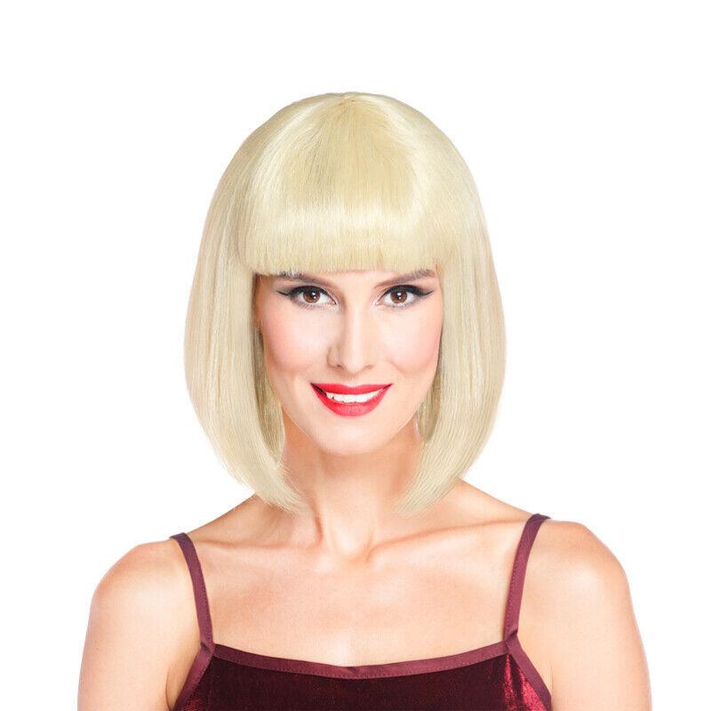 Womens Short Straight BOB Sleek Hair with bang Synthetic Cosplay Wig Wigs Party - Aimall