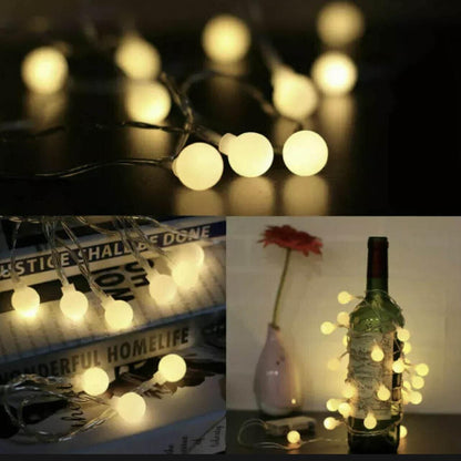 USB Bulb Ball Fairy String Strips Lights Home Garden Lamp Halloween Xmas Party - Aimall