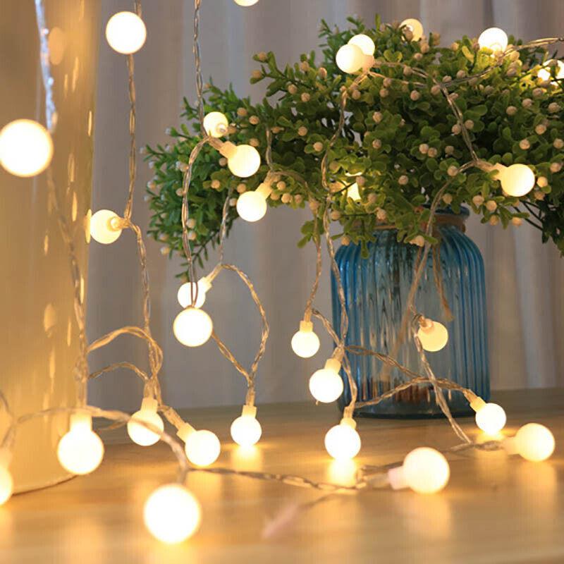 USB Bulb Ball Fairy String Strips Lights Home Garden Lamp Halloween Xmas Party - Aimall