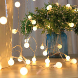 USB Bulb Ball Fairy String Strips Lights Home Garden Lamp Halloween Xmas Party - Aimall