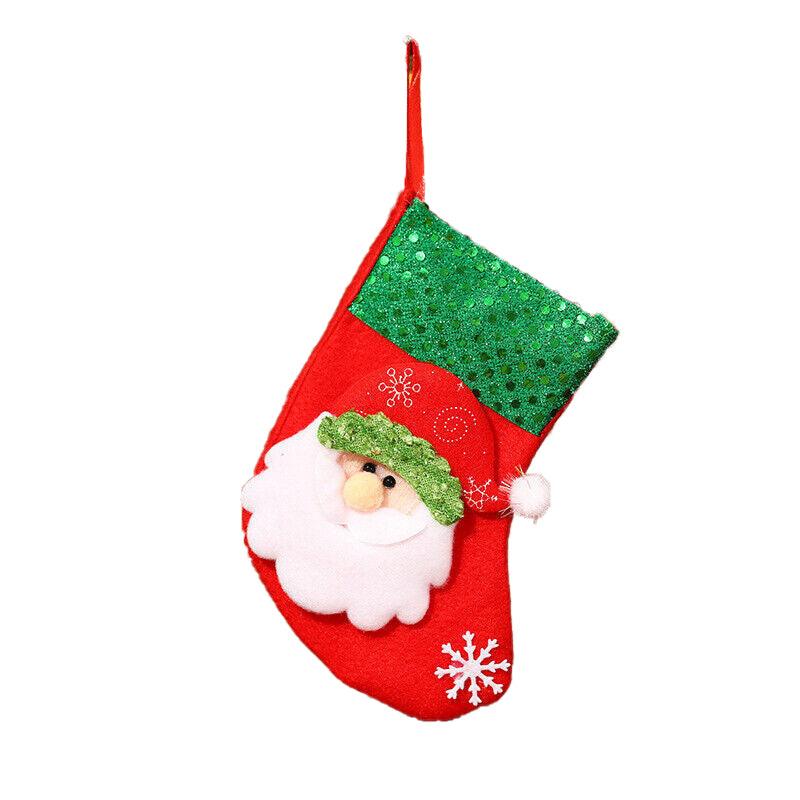 Christmas Stocking Socks Ornament Xmas Tree Party Hanging Gift Candy Bags Decor - Aimall