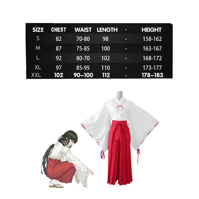 Kikyo cosplay costume inspired by Inuyasha anime