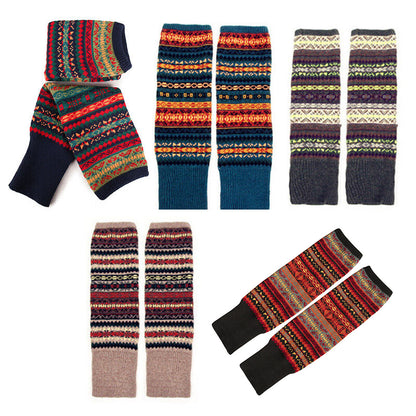 Bohemian Style Knee-High Knit Socks