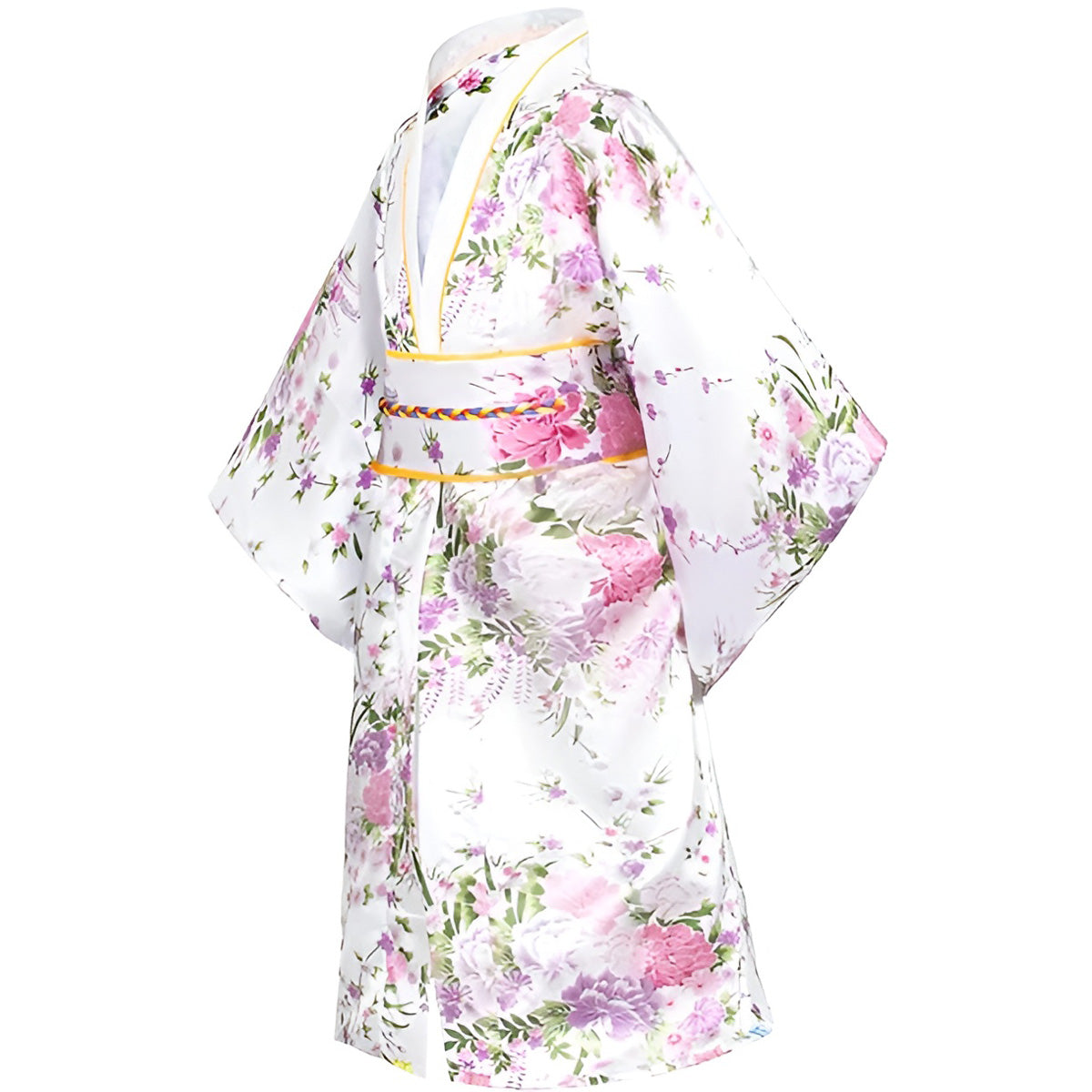 Traditional Japanese Girls' Blossom Kimono Dress Set