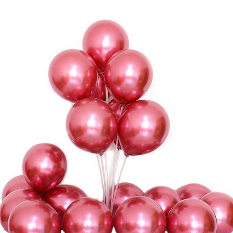 50x Thick 10"25cm Chrome Metallic Balloon Helium Birthday Wedding Party Balloons - Aimall