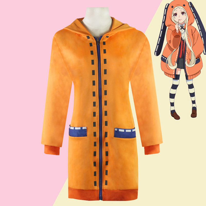 Runa Yomozuki Kakegurui Cosplay Hoodie with Rabbit Ears  Meta Title: